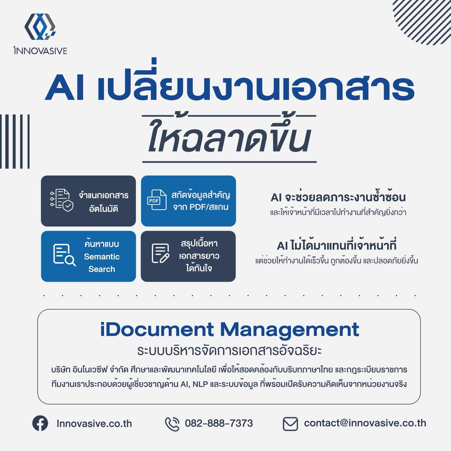 Innovasive - “AI ไม่ได้มาแทนที่เจ้าหน้าที่ แต่ช่วยให้ทำงานได้เร็วขึ้น ...