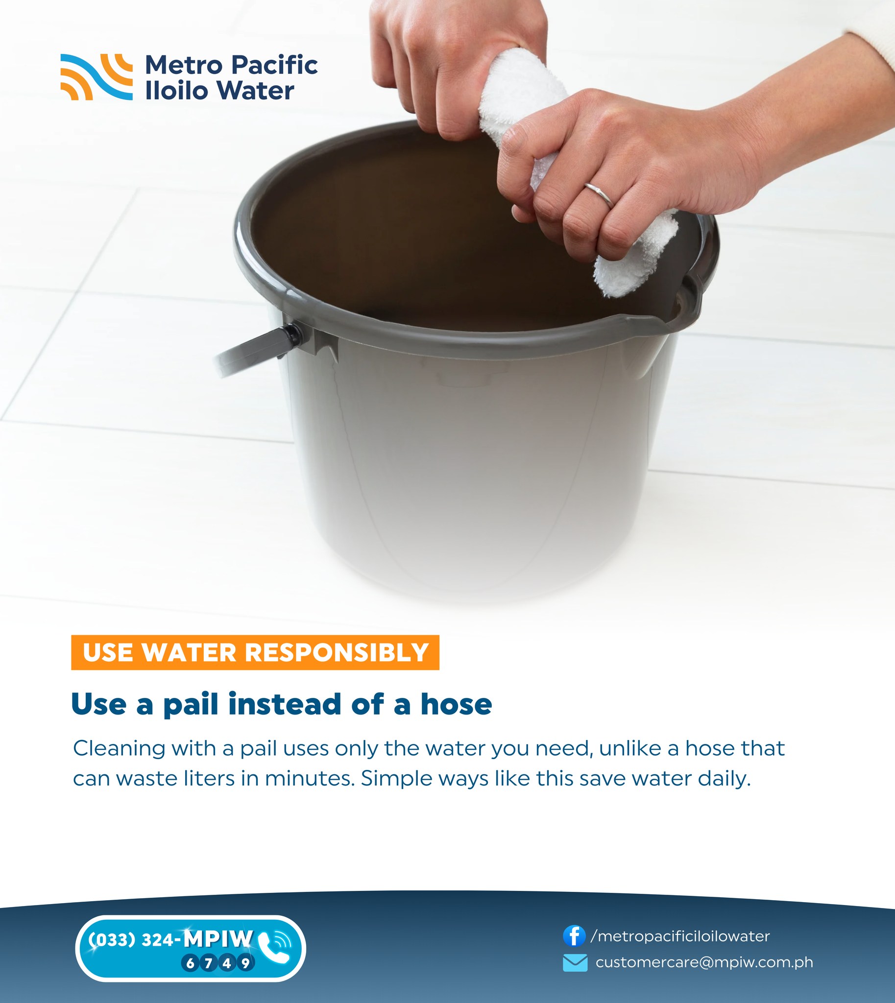 Metro - #UseWaterResponsibly Using a pail instead of a hose helps you ...