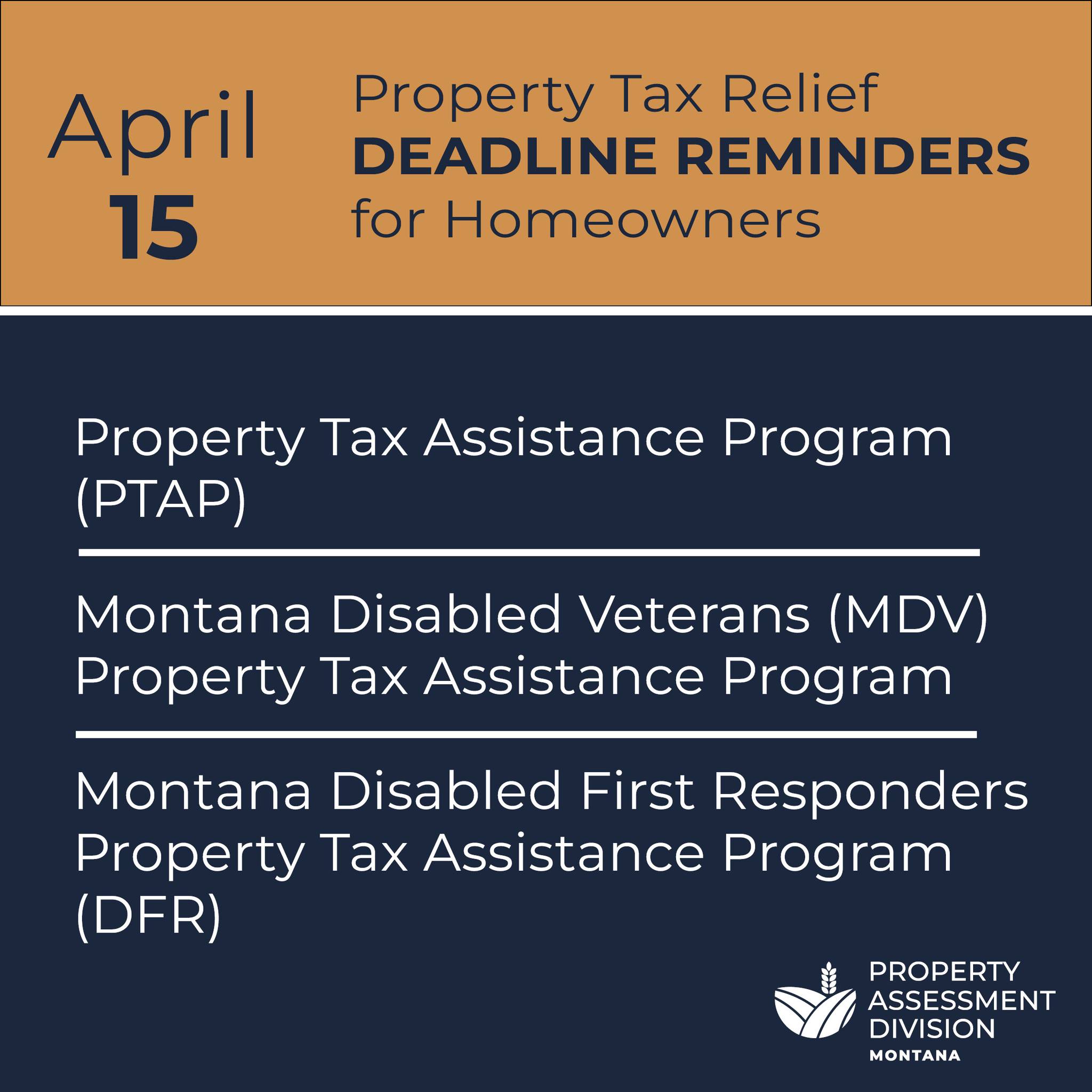📢 April 15 Deadline:... - Montana Department of Revenue | Facebook