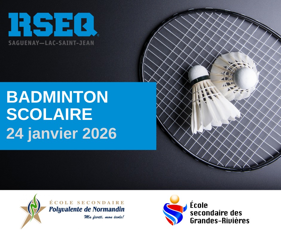 RSEQ - 🏸𝗕𝗔𝗗𝗠𝗜𝗡𝗧𝗢𝗡 𝗦𝗖𝗢𝗟𝗔𝗜𝗥𝗘 Le 𝘁𝗿𝗼𝗶𝘀𝗶è𝗺𝗲 𝘁𝗼𝘂𝗿𝗻𝗼𝗶 de badminton scolaire ...