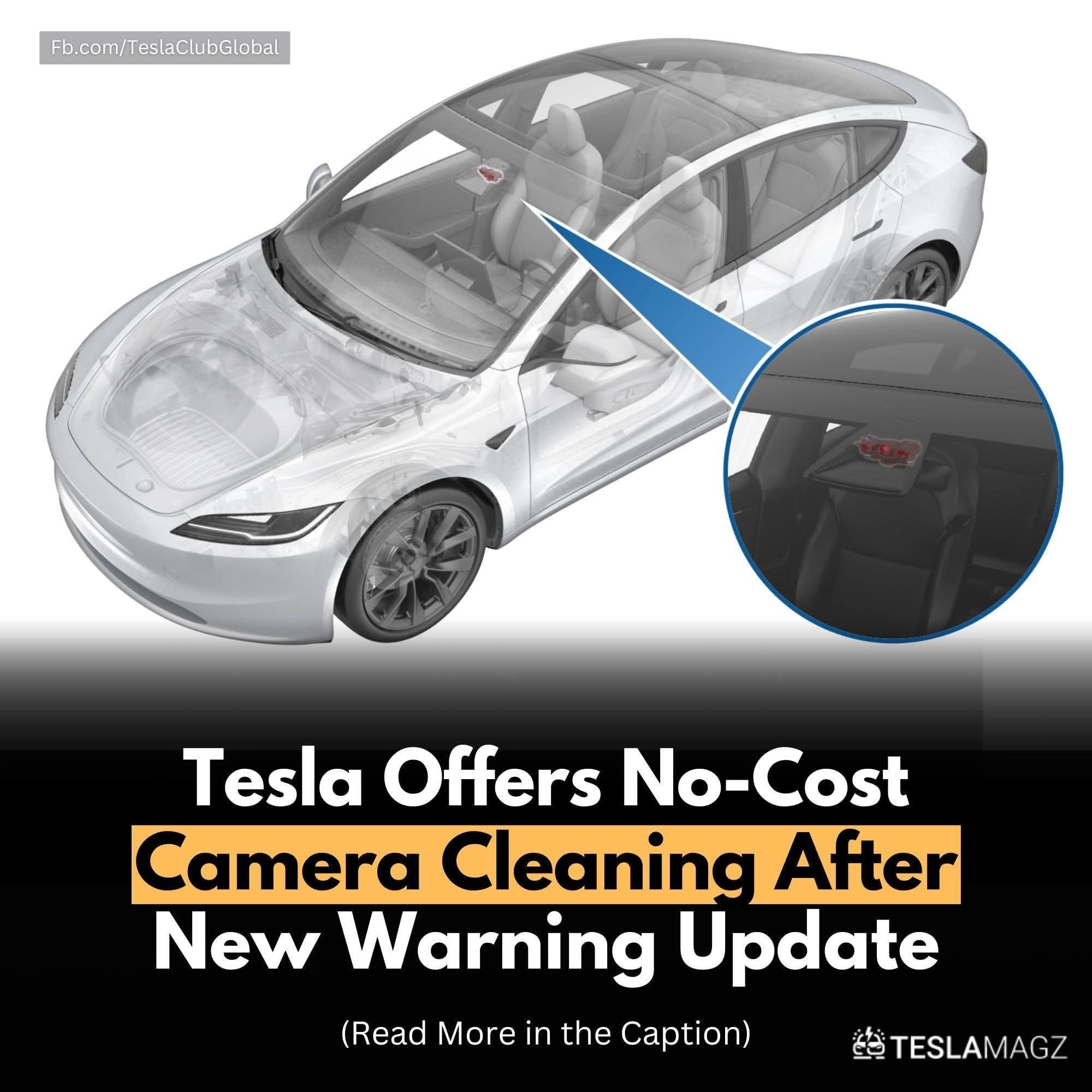 New Tesla now detects camera issue,... - TESLA Owners Club | Facebook