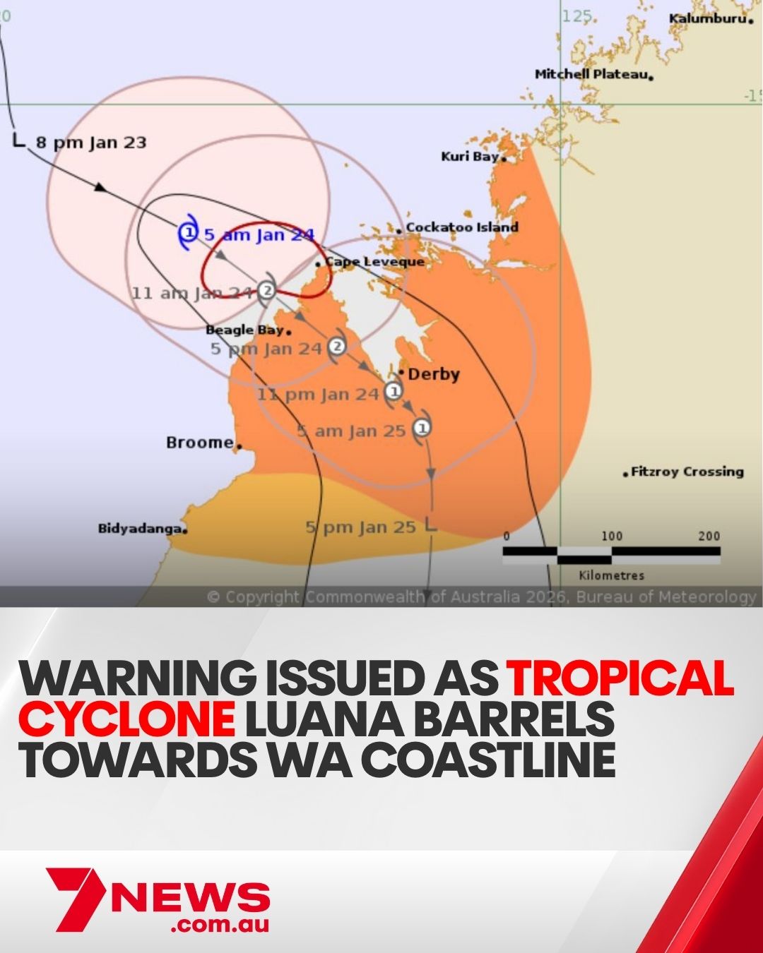 7NEWS Perth - ‘We are expecting Tropical Cyclone Luana to... | Facebook