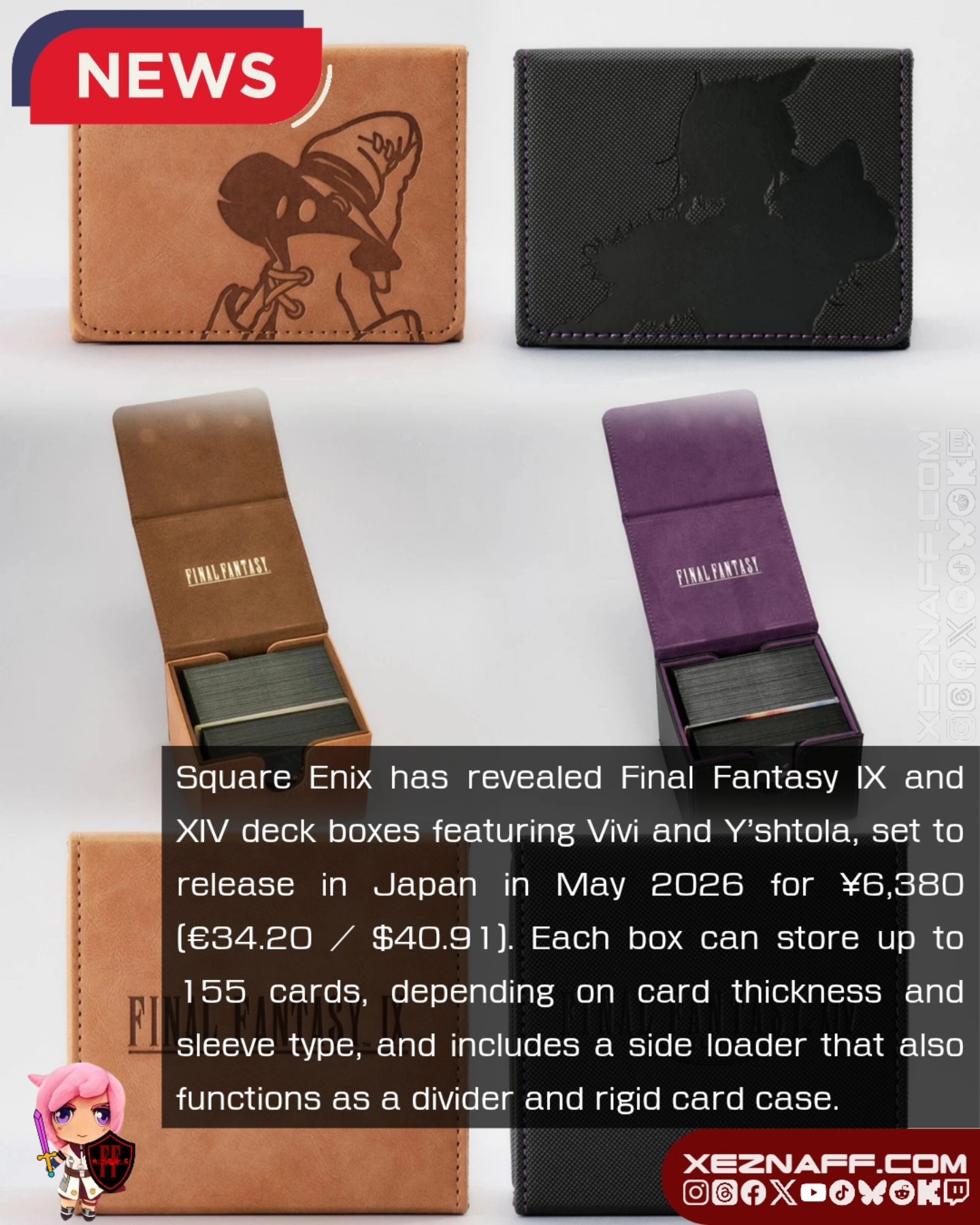 Square Enix has announced new Final Fantasy deck boxes as part of