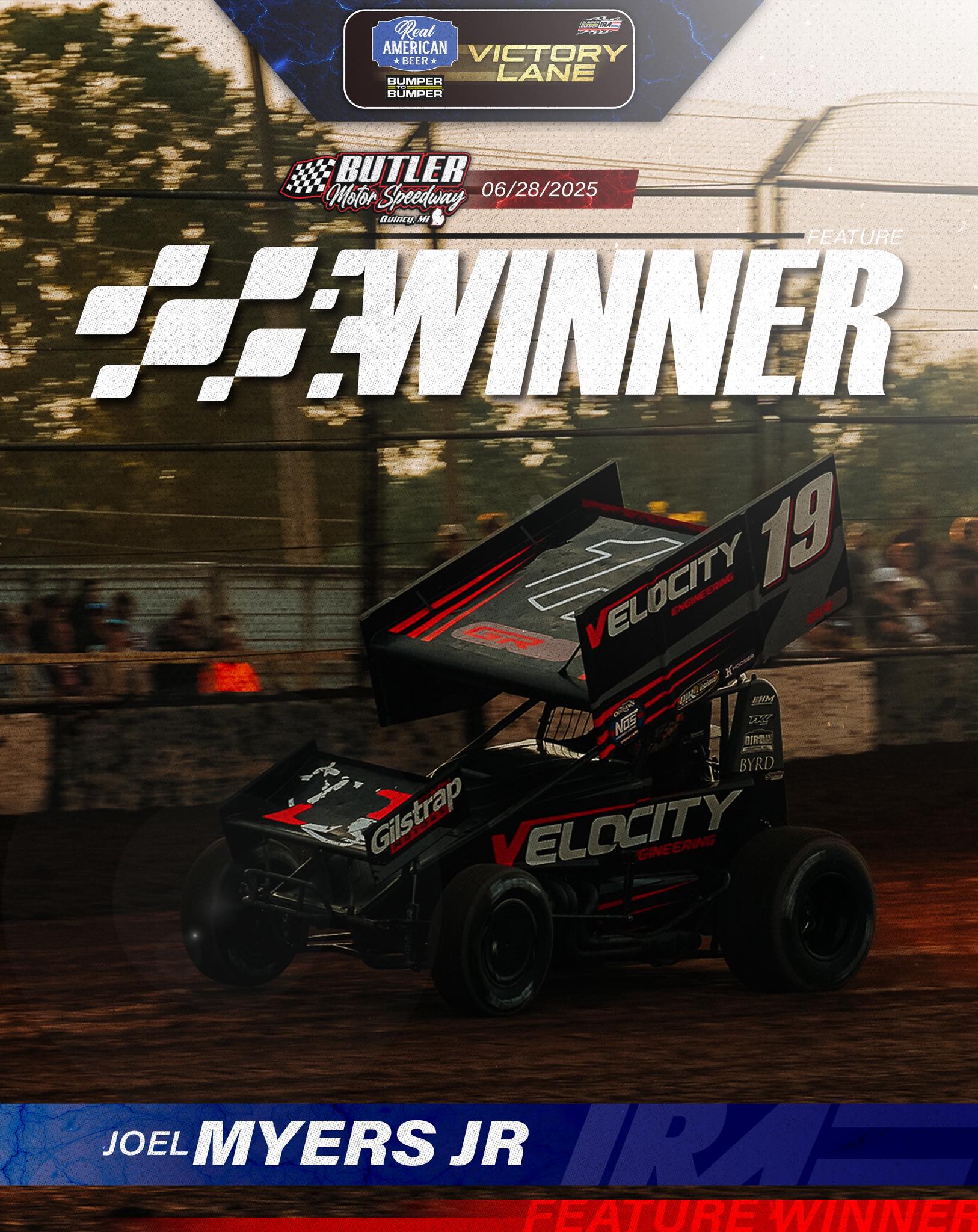 Bumper - Butler Motor Speedway Feature Winner: Joel Myers Jr. Racing 🥈 ...