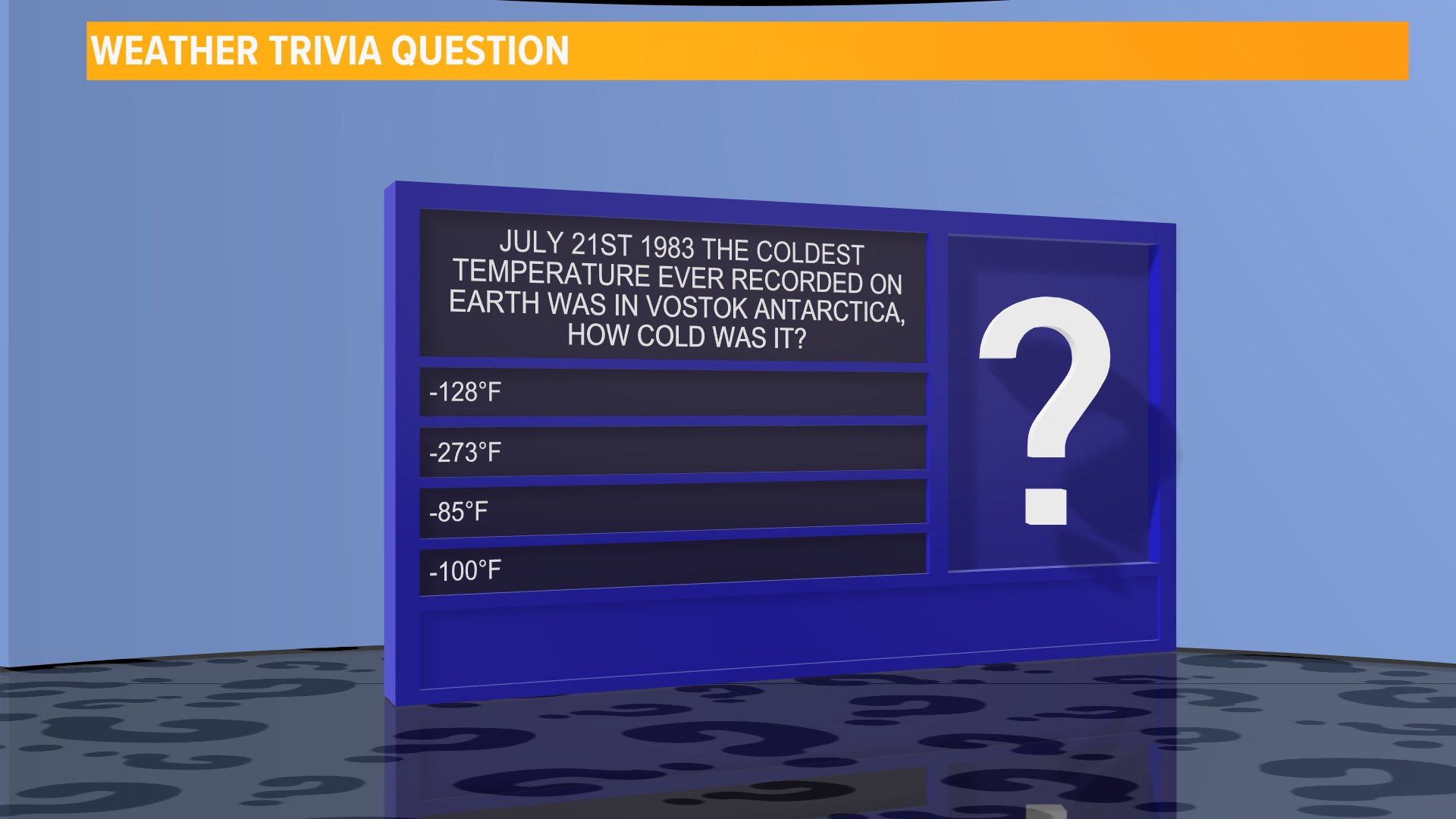 What was the coldest temperature recorded on Earth on July 21st, 1983?