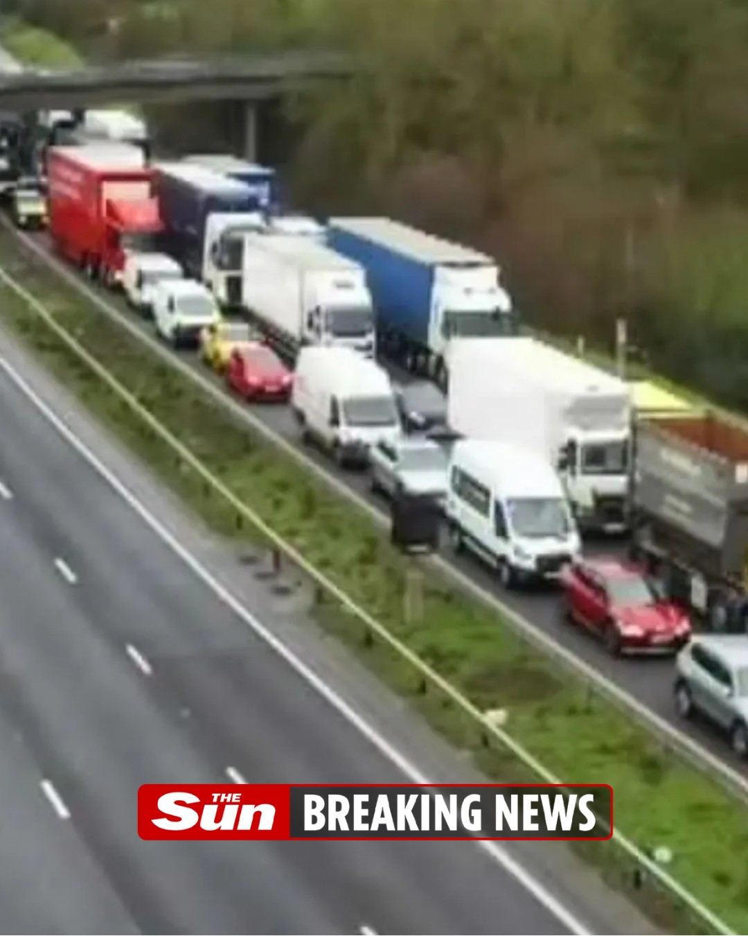 The Sun - Major motorway closed in both directions after serious crash ...