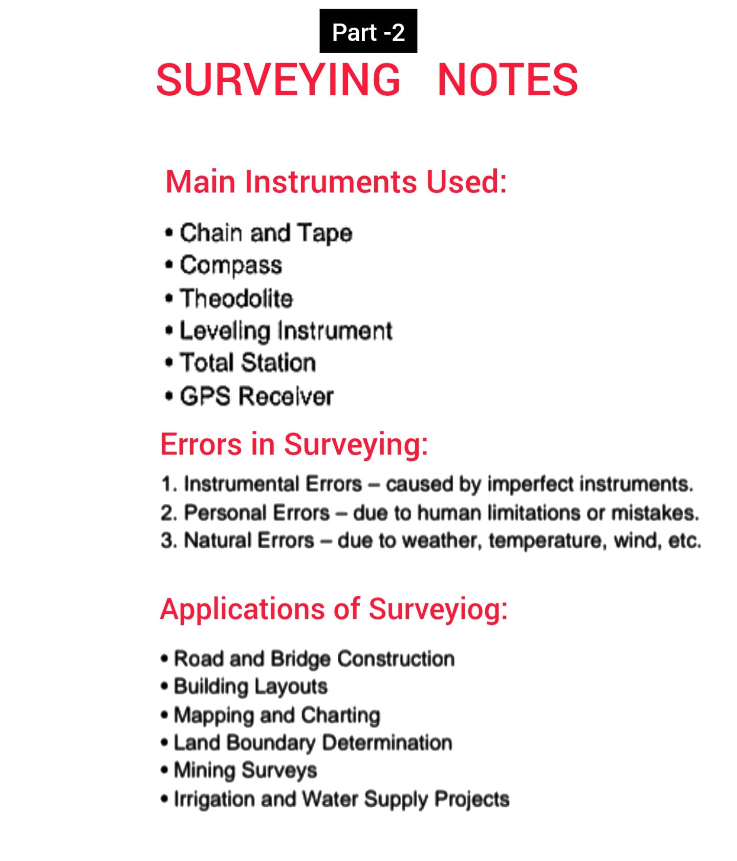 Surveying Notes? #Surveying... - Civil Engineers Help | Facebook