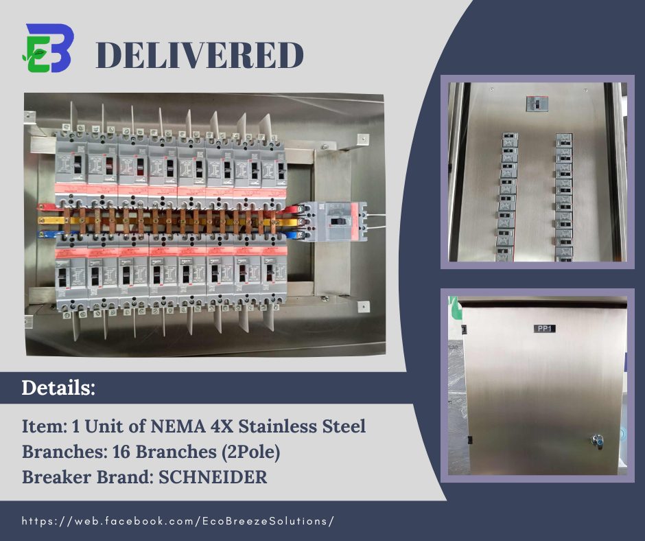 EcoBreeze - Successfully delivered! 1 unit of NEMA 4X Panelboard in ...