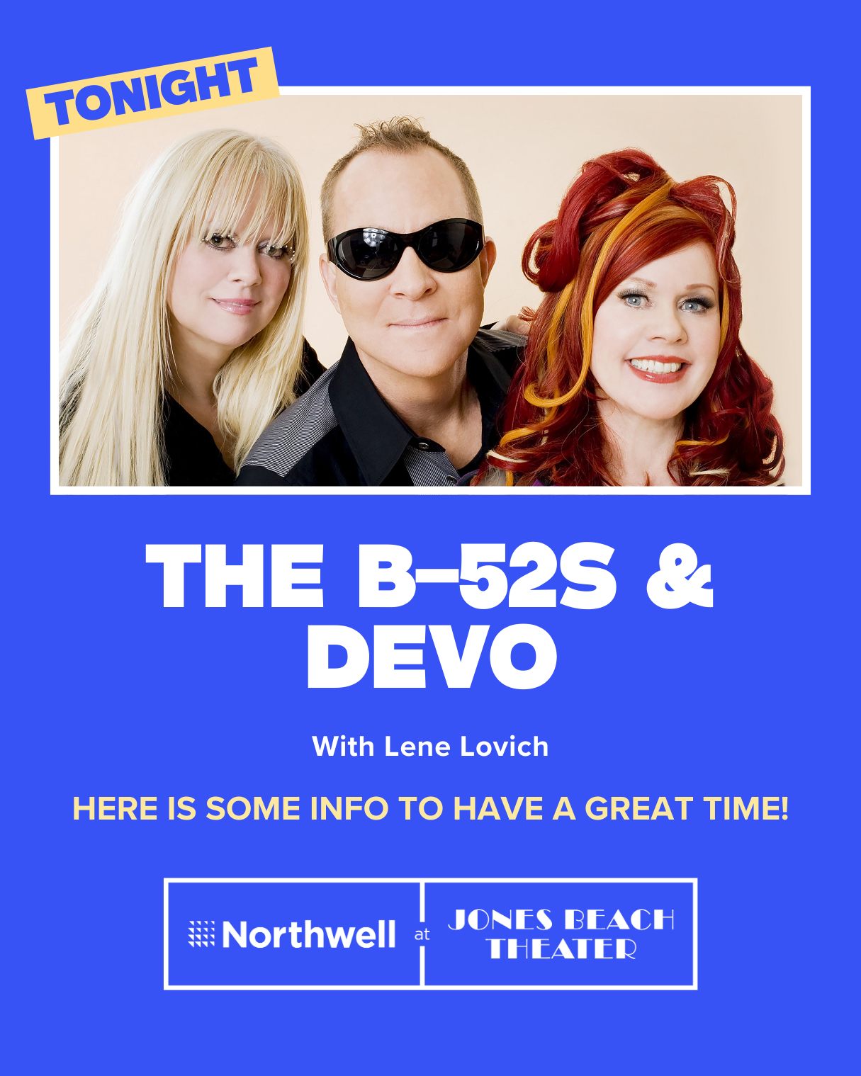 The B-52s and Devo concert at Northwell Jones Beach Theater tonight