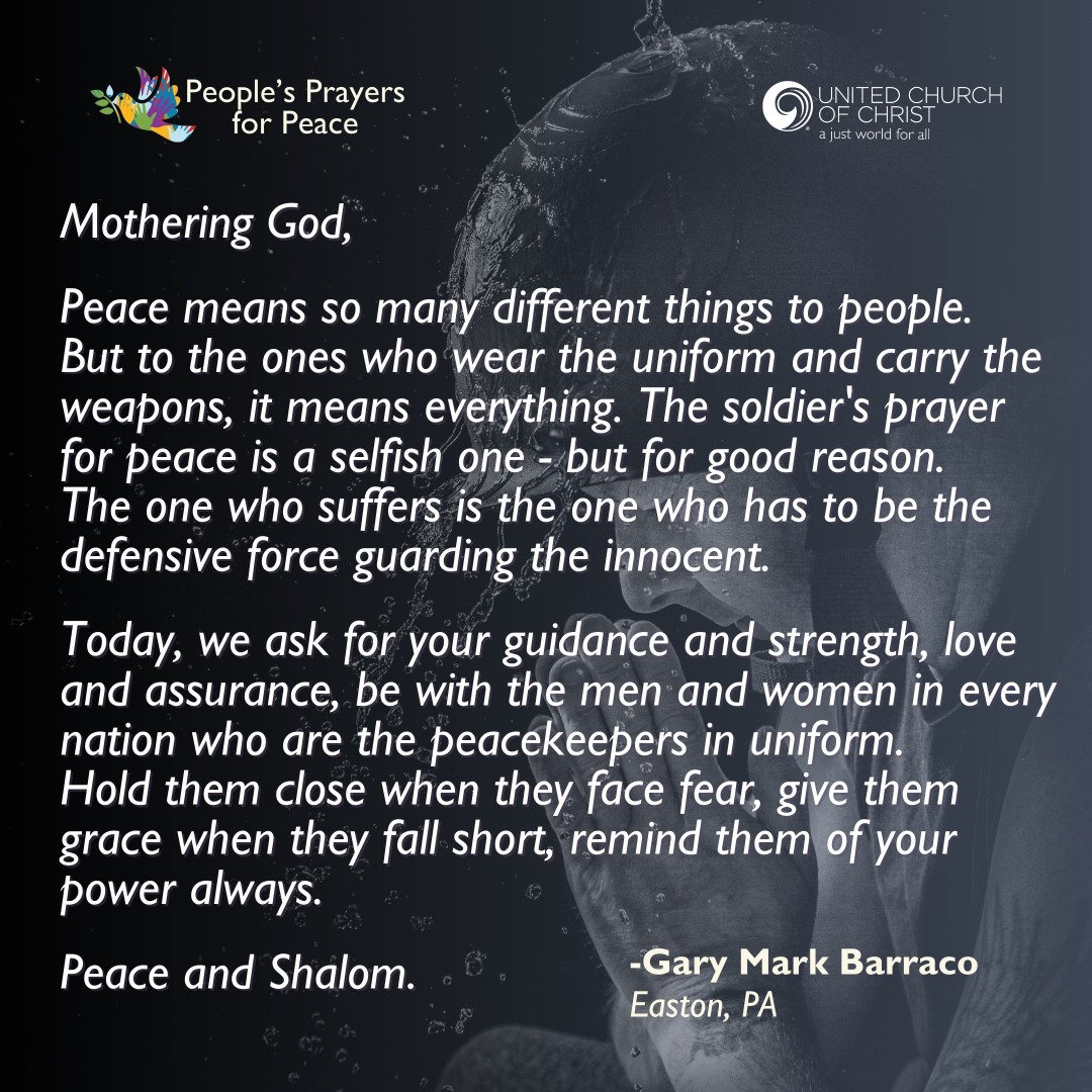 🙏🏾 Mothering God, Peace means... - United Church of Christ | Facebook