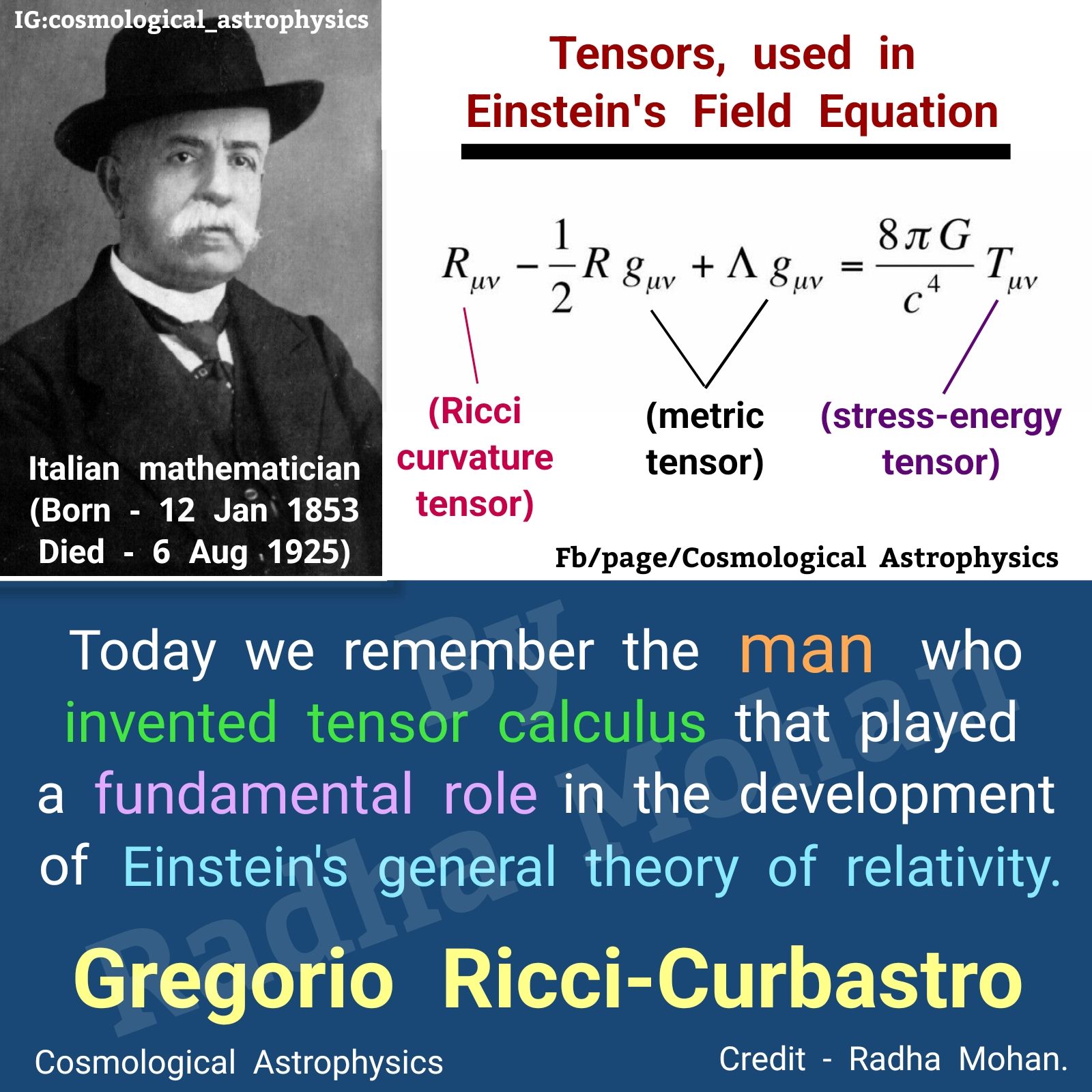 Cosmological - We are well aware of Einstein's general theory of ...