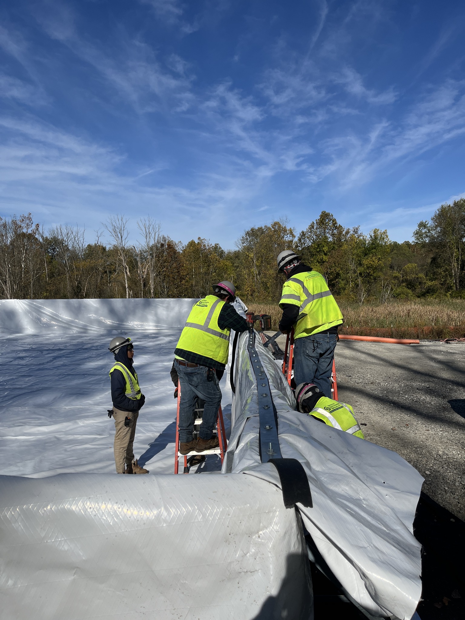 Summit - Week of 10-20-25: At the Sediment Processing Area, a liner is ...