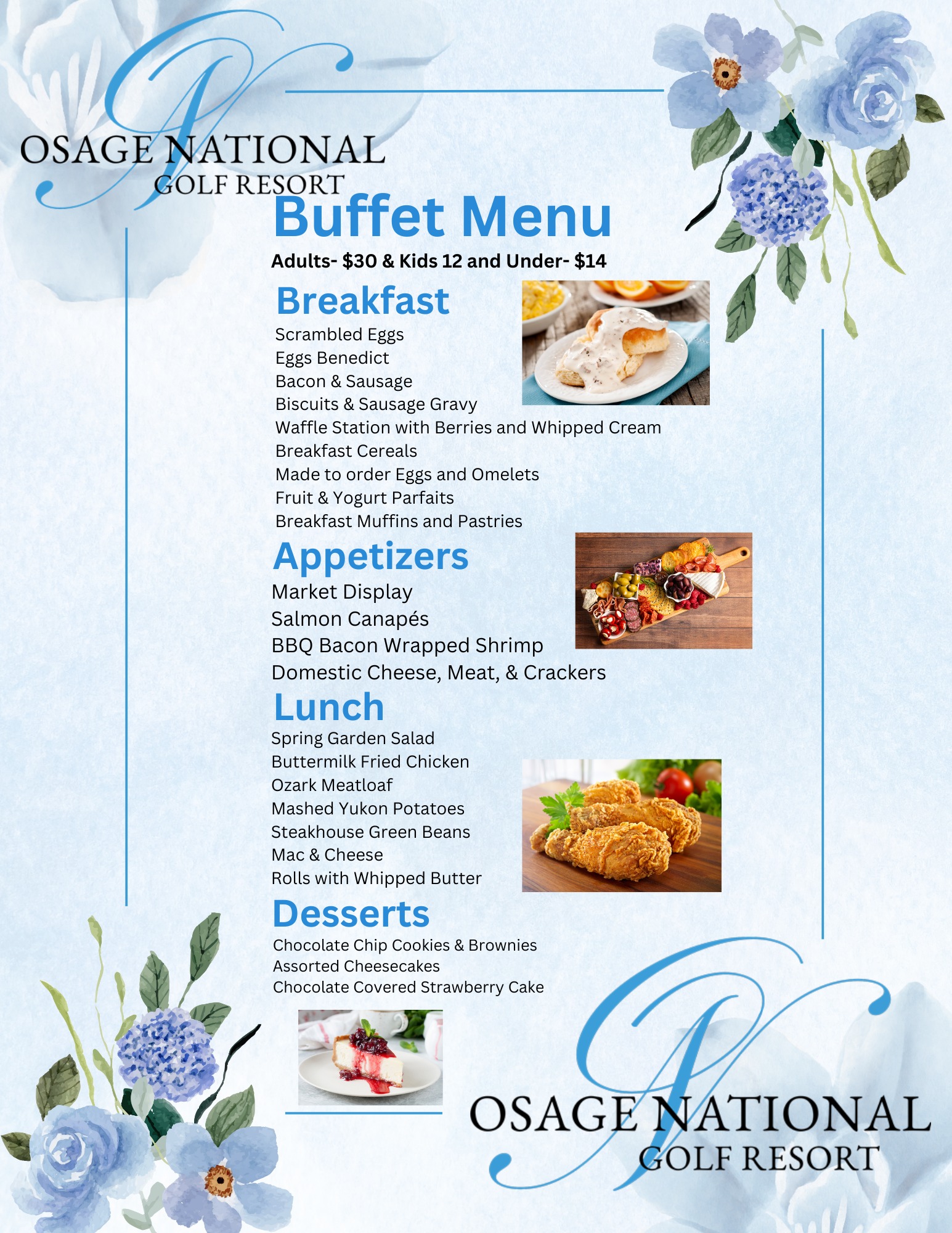 Delicious Food at Lake of the Ozarks Golf Trail