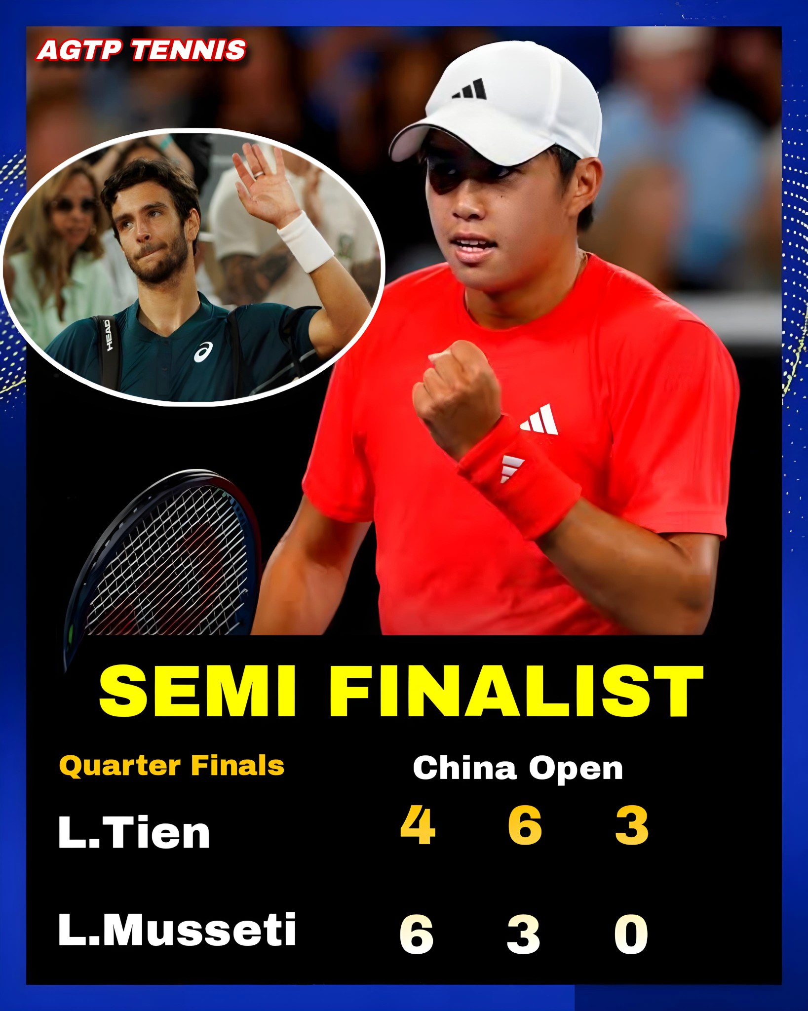 AGTP Tennis - Learner Tien advances to the China Open... | Facebook