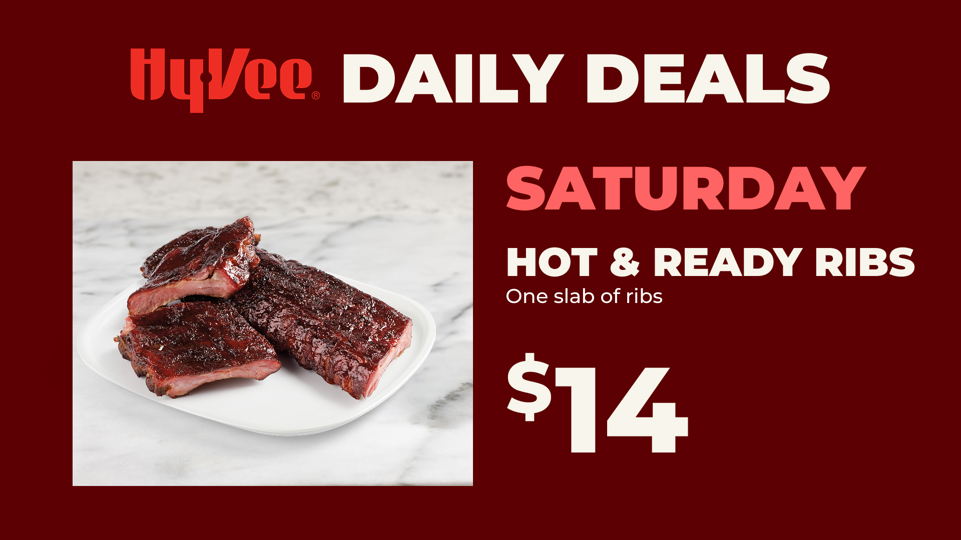 Hy-Vee - 🔥 Rib Day Done Right! 🔥 Every Saturday, enjoy a... | Facebook