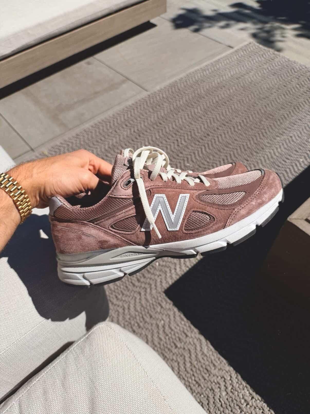 Coming soon 🔜 Kith x New Balance 990v4 Dusty Rose 🌹💐 Made in USA