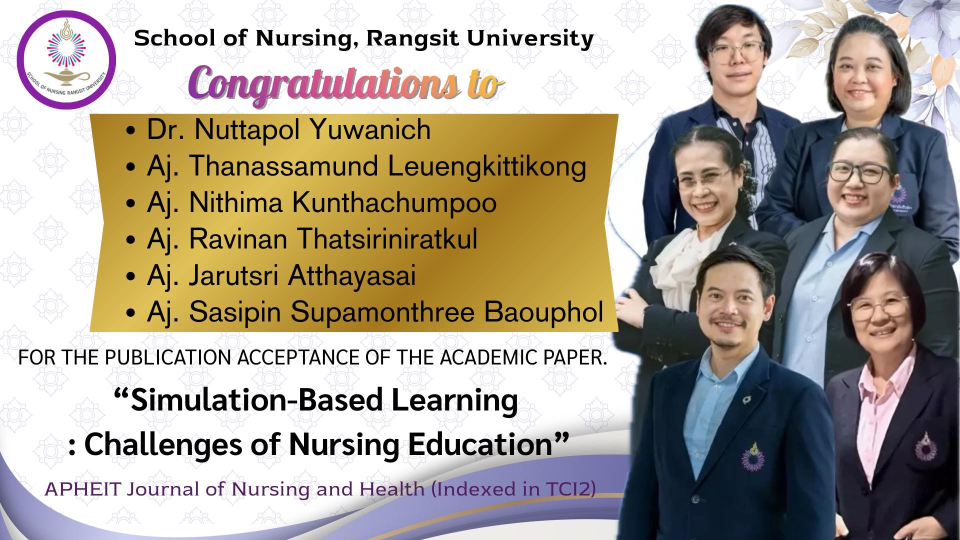 คณะพยาบาลศาสตร์... - คณะพยาบาลศาสตร์ มหาวิทยาลัยรังสิต