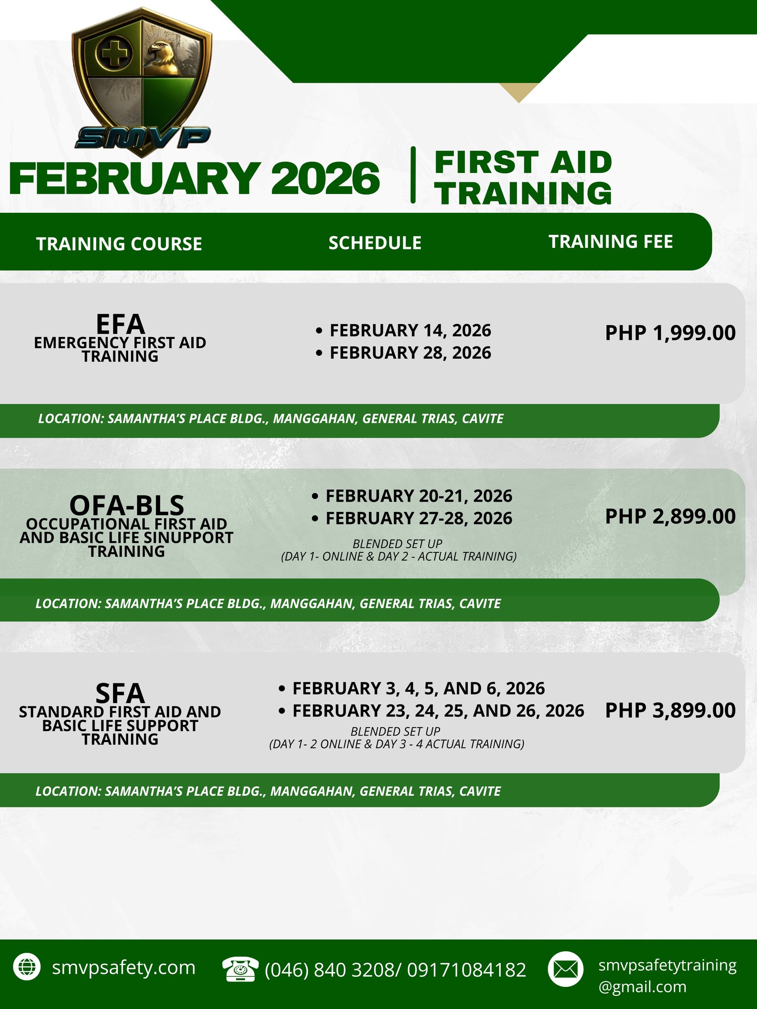 SMVP Training... - SMVP Training and Assessment Center Corp.