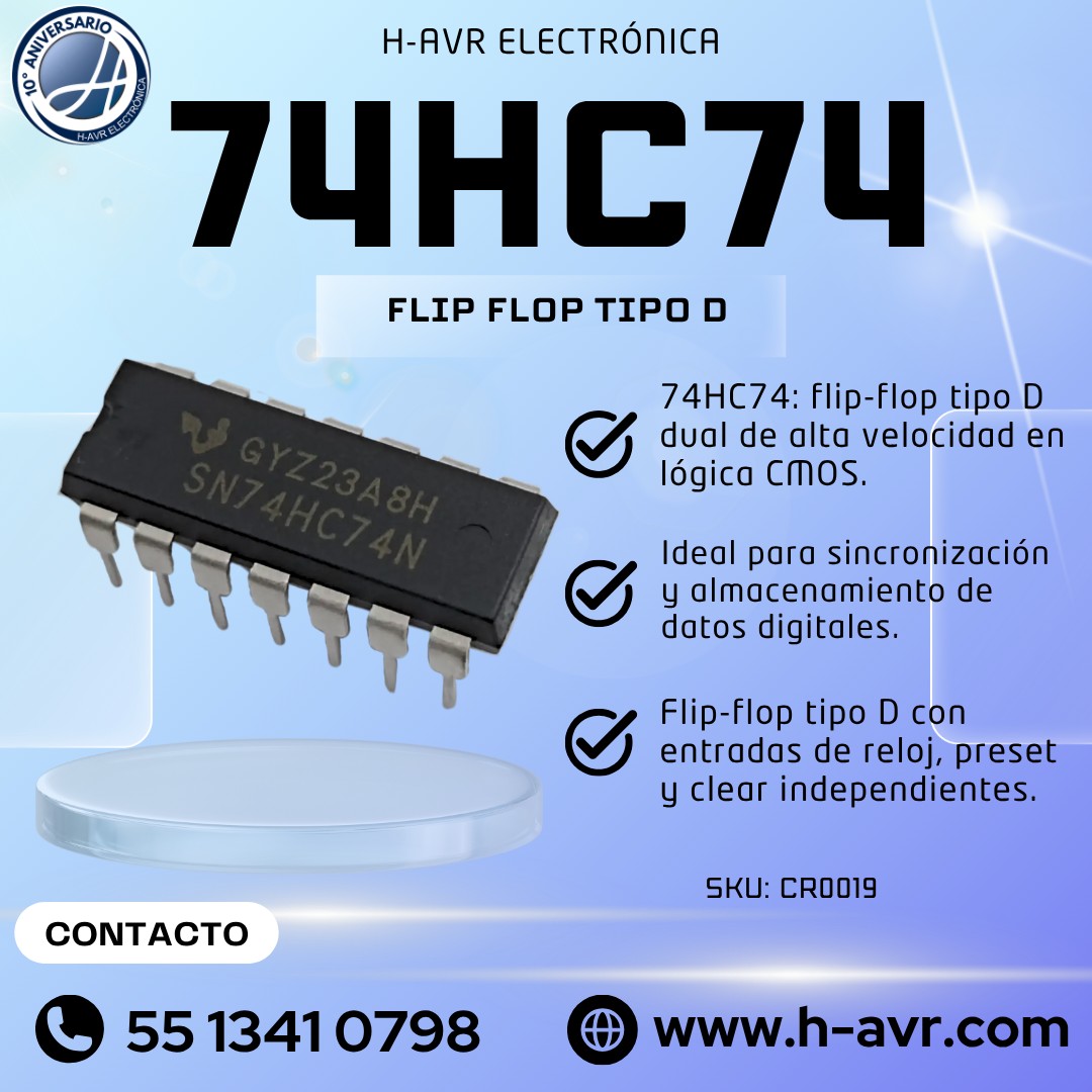6 X MM74HC74AN Fairchild &ndash; Circuito Integrato Dual D Flip Flop DIP14 (74HC74)