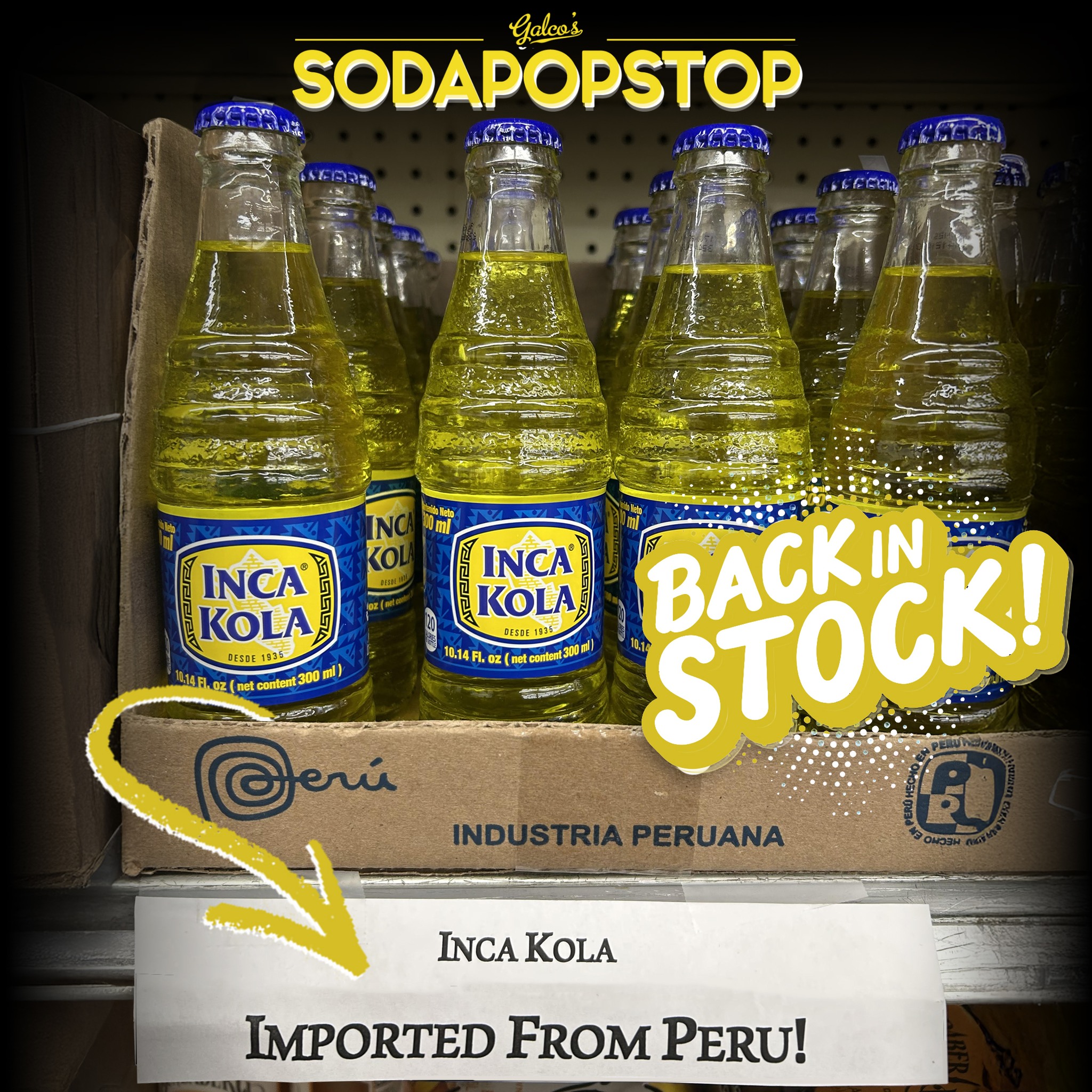 Galco's - Inca Kola glass bottles are back in stock! Imported from Peru ...