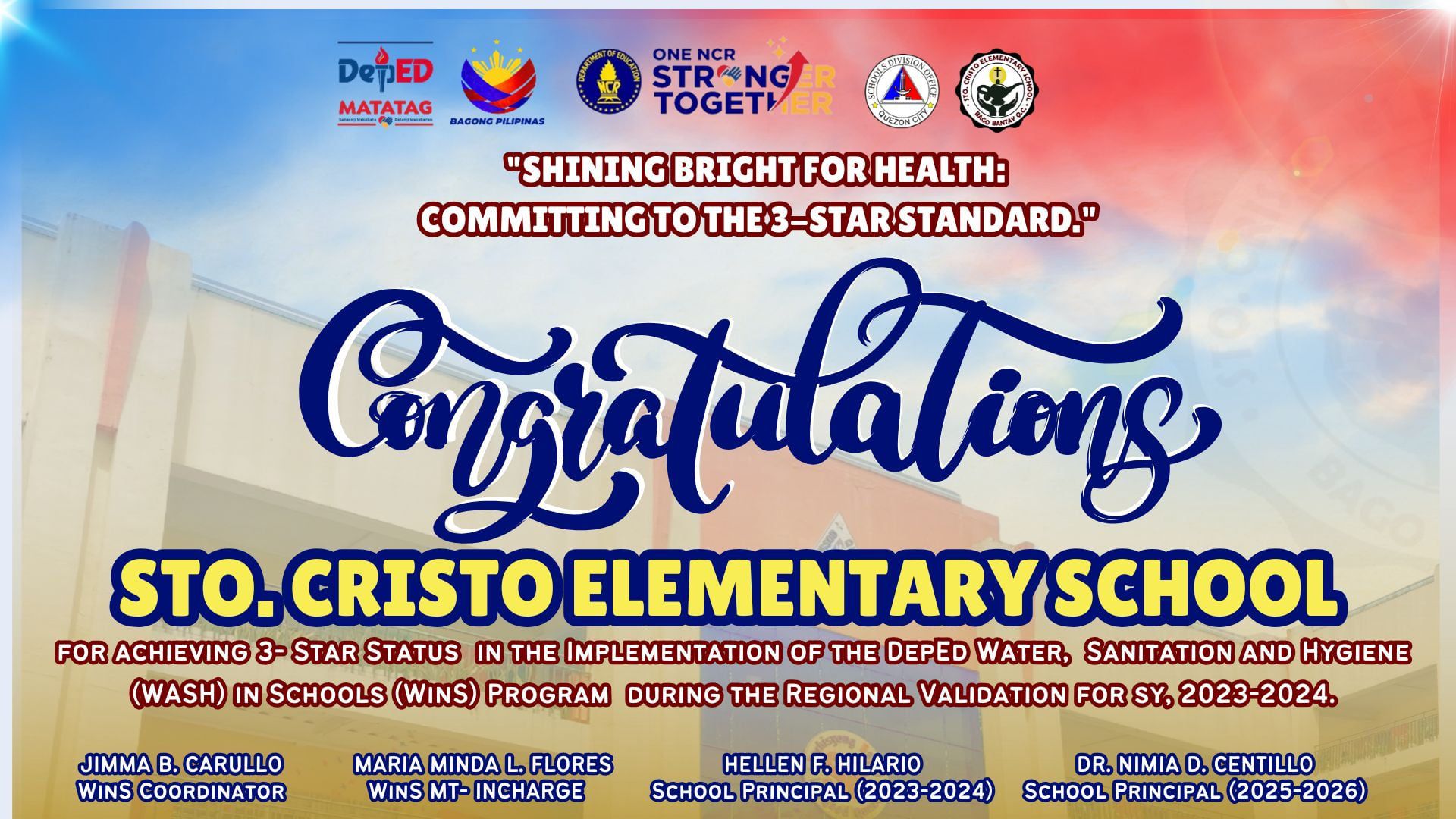 Sto. - 🎉 Congratulations! 🎉 Our school proudly achieved 3-Star Status ...