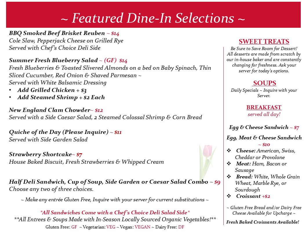 Renee's - New Month, New Menu ~ We can't believe it's already July! # ...