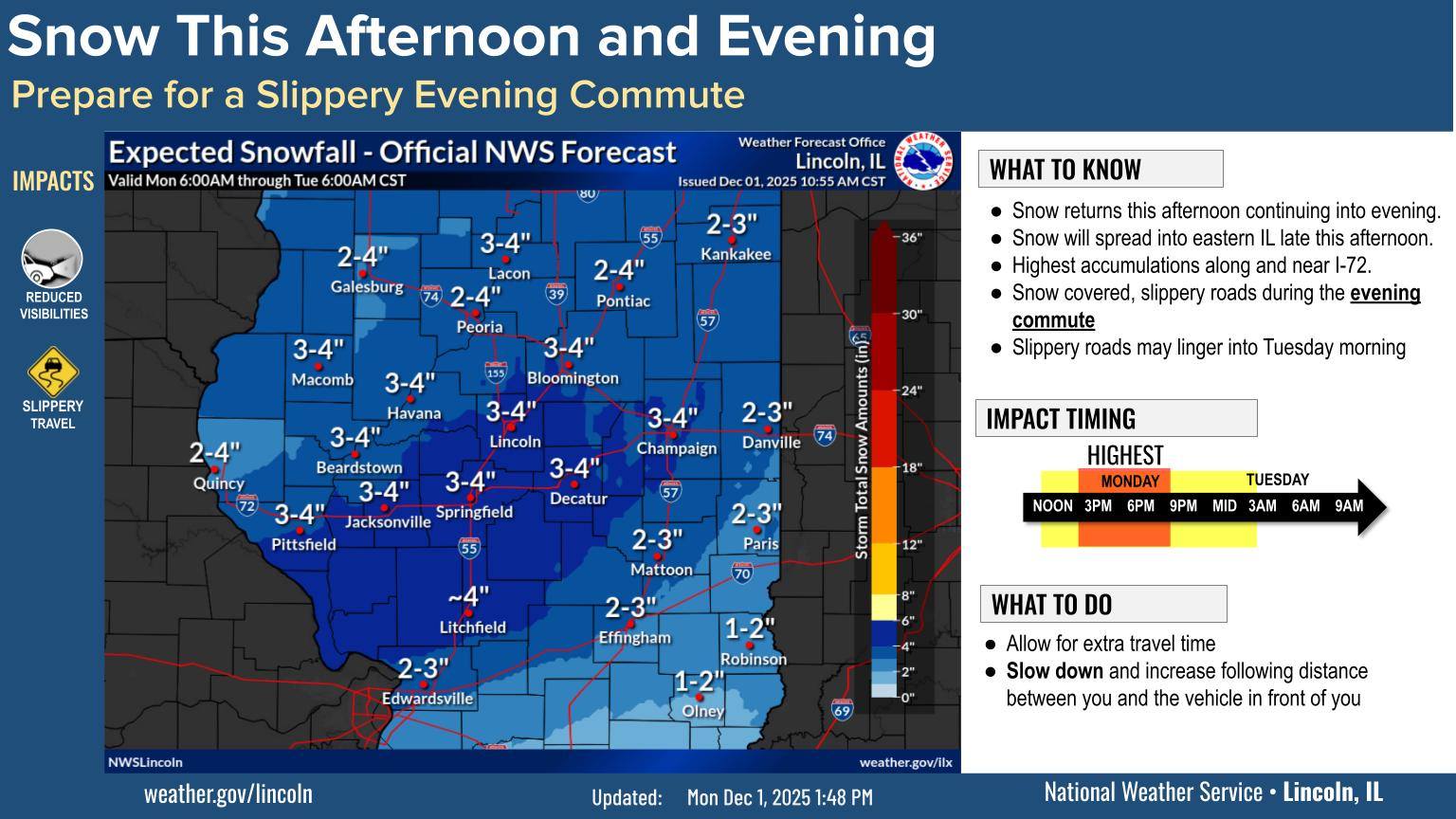 US - Snow will continue late this afternoon into this evening across ...