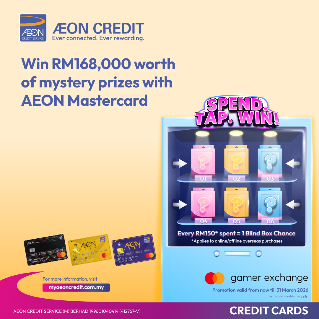 SPEND. TAP. WIN! 🎁 Unlock a... - AEON Credit Service (M) Bhd | Facebook