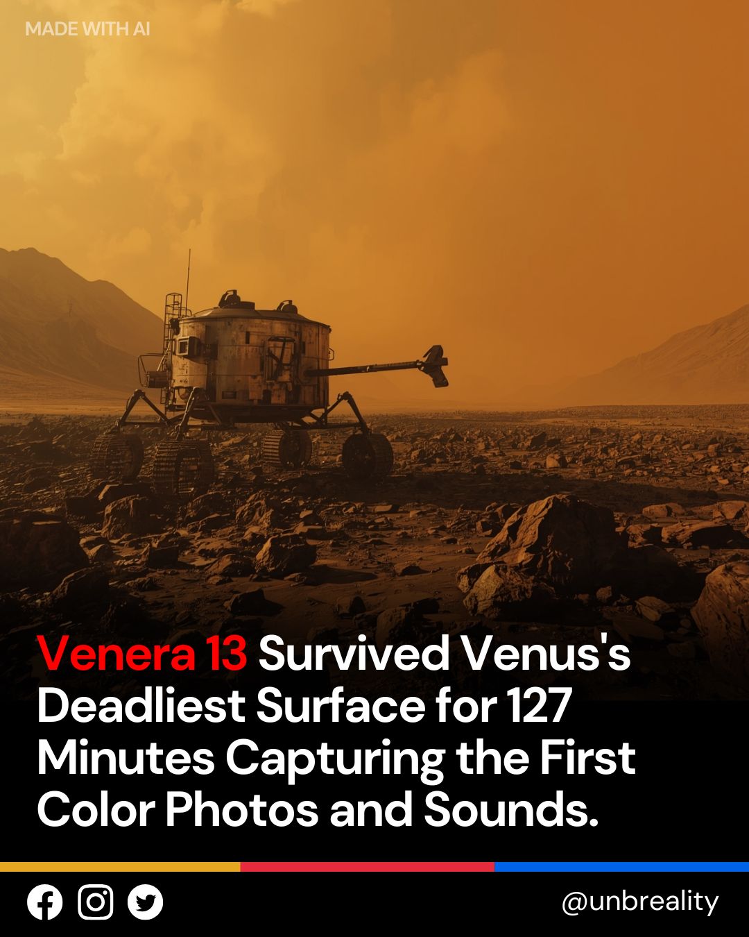 🔥 In 1982, a Soviet spacecraft landed on a planet where the air