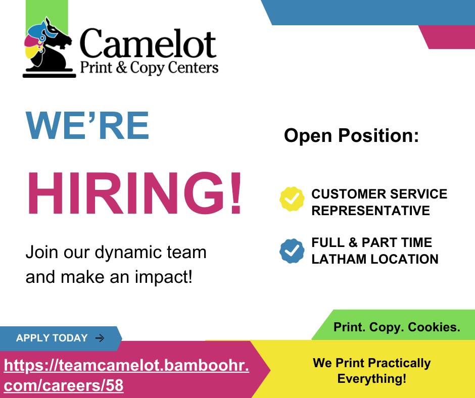 Camelot Print & Copy Centers - We’re hiring! Are you interested in ...