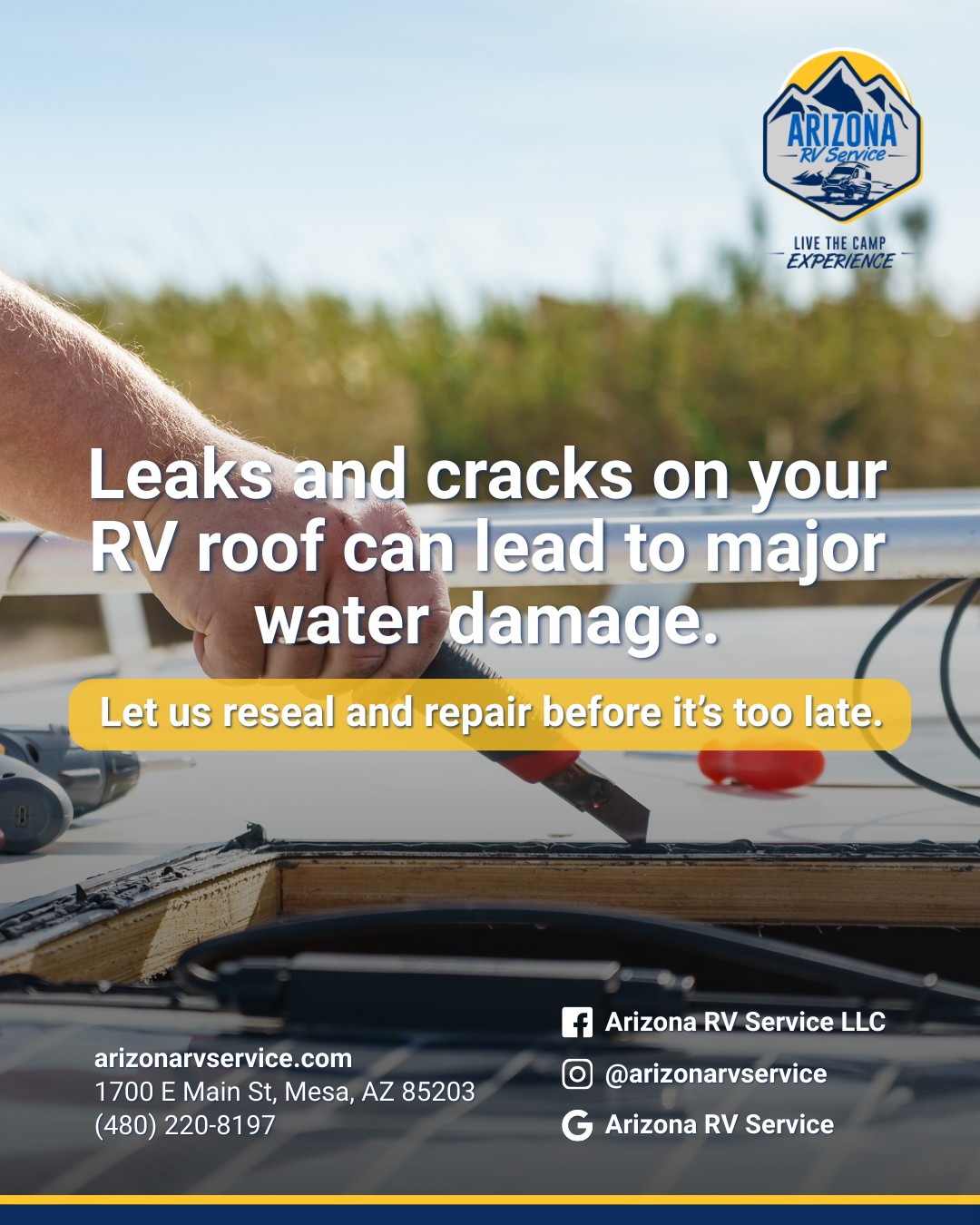 The roof is one of the most... - Arizona RV Service LLC. | Facebook