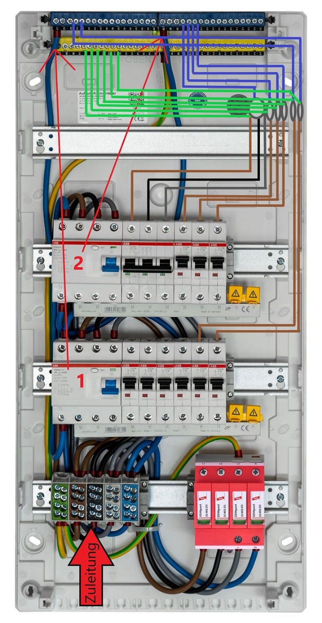 Circuit - A Color-coded wiring diagram of a modern electrical ...