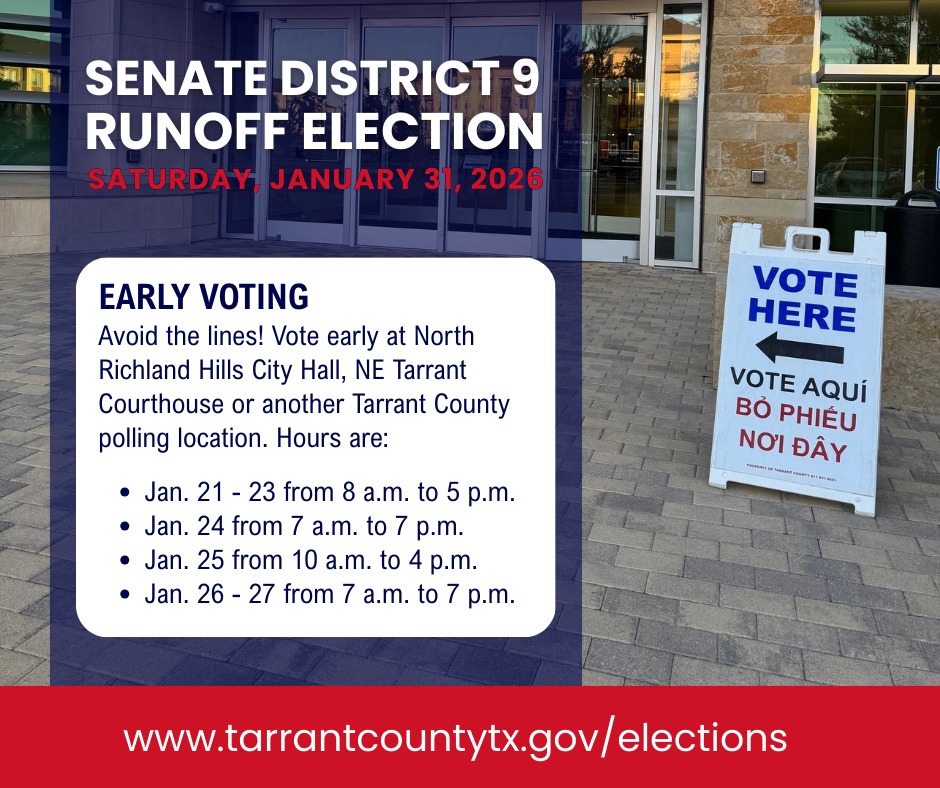 North - Early voting for the State Senate District 9 Runoff Election ...