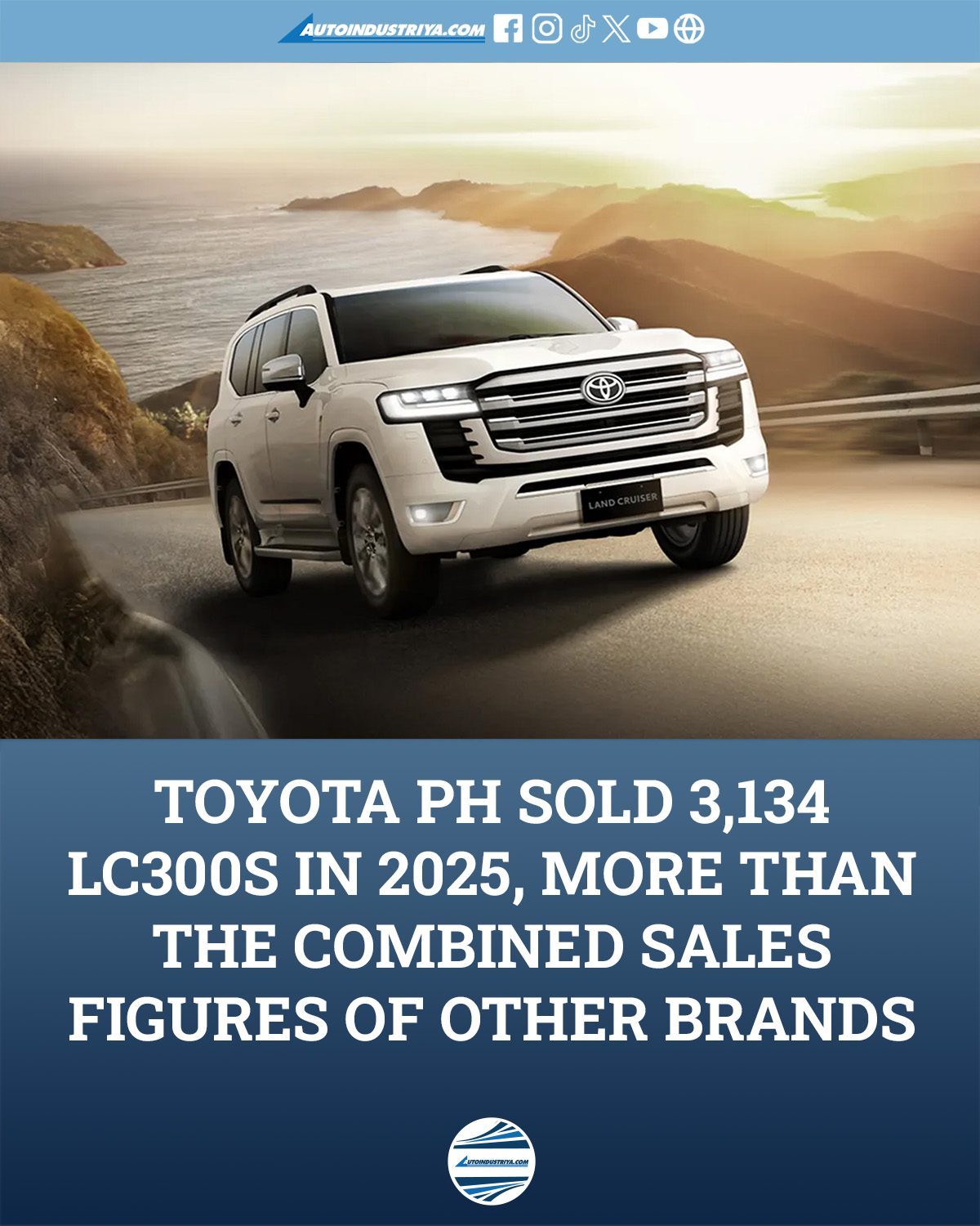 This is impressive despite the LC300's PHP 5.758M price tag