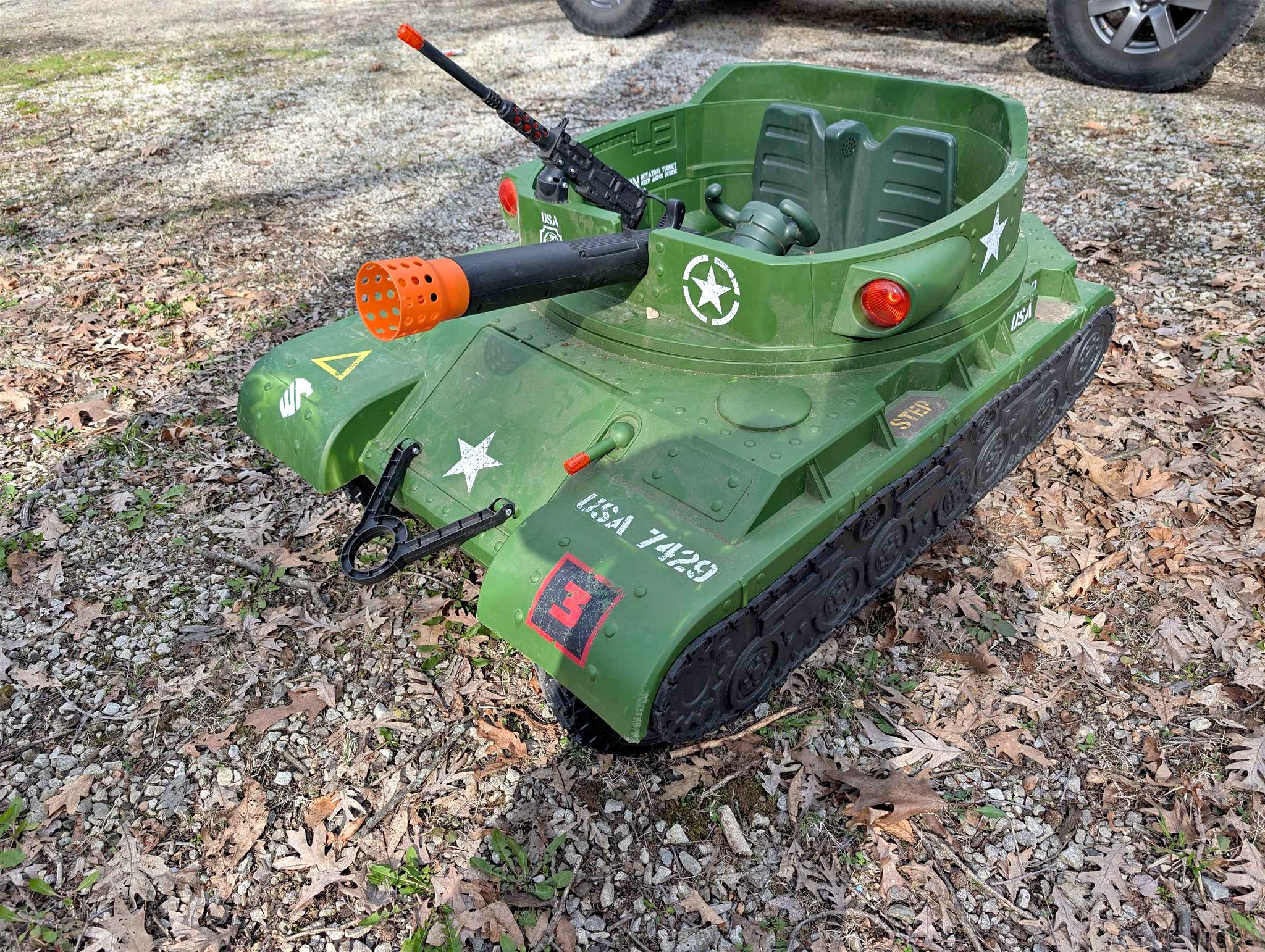 Antique 1920s World War I Structo Pressed Steel Army Tank with ...