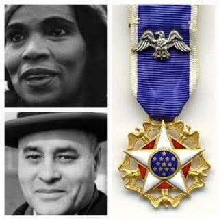 American - July 4, 1963, Marian Anderson and Ralph Bunche receive the ...