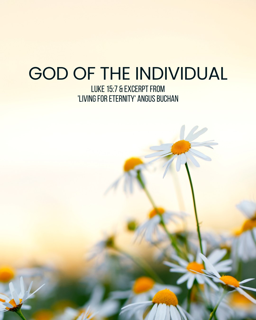 Angus - Jesus notices the individual and cares for each one of us. He ...
