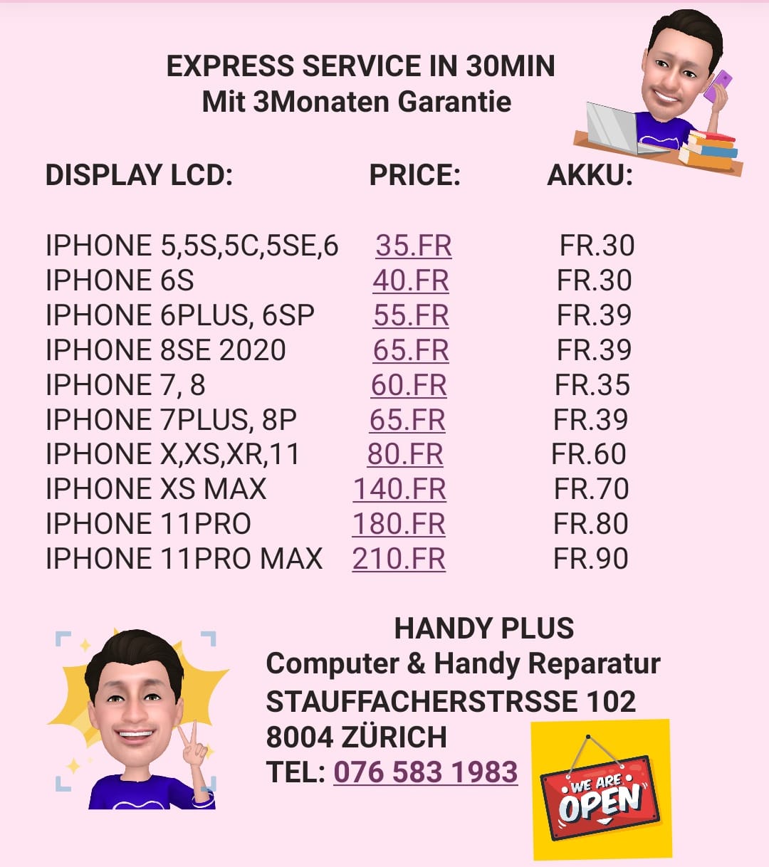 HandyPlus Computer und Handy Reparatur | Zürich