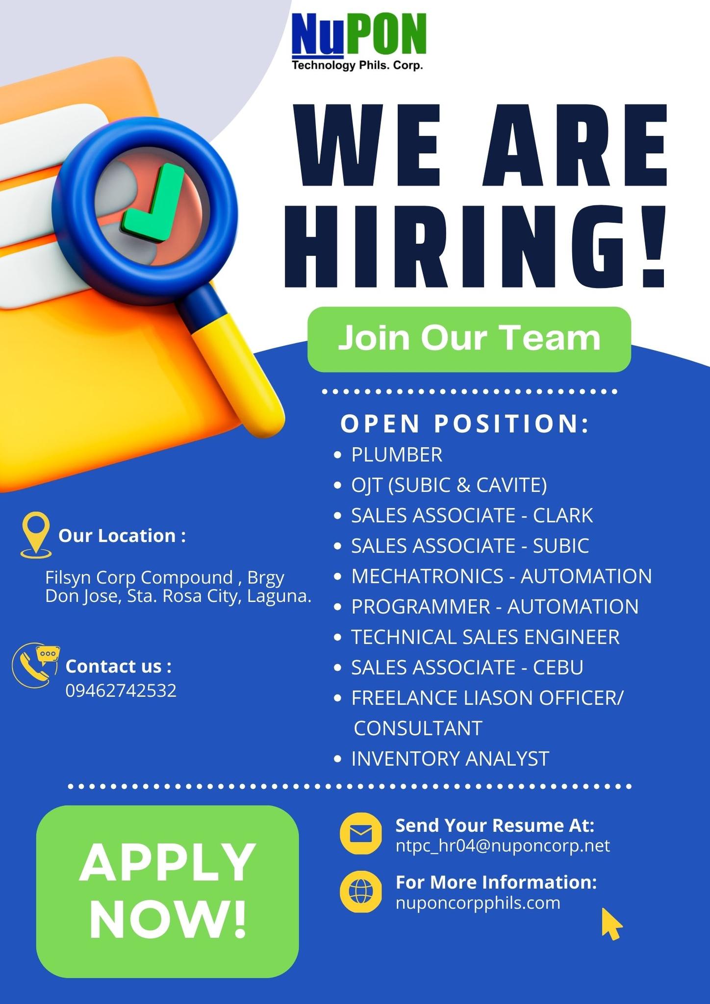 LAGUNA JOB HIRING (technopark,cabuyao,sta Rosa) | 🎉We’re Hiring This ...