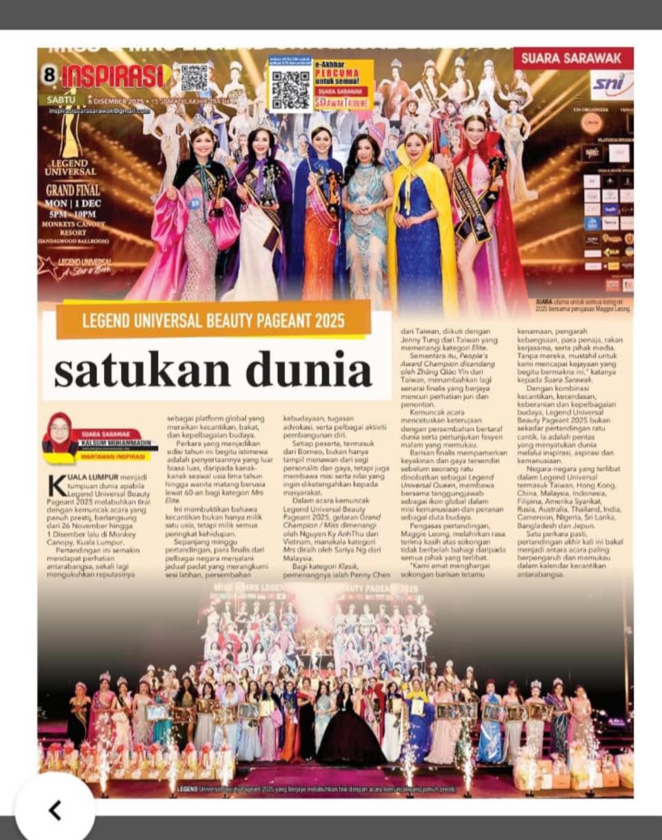 LEGEND - 📣 LEGEND UNIVERSAL BEAUTY PAGEANT 2025 Featured on Suara ...