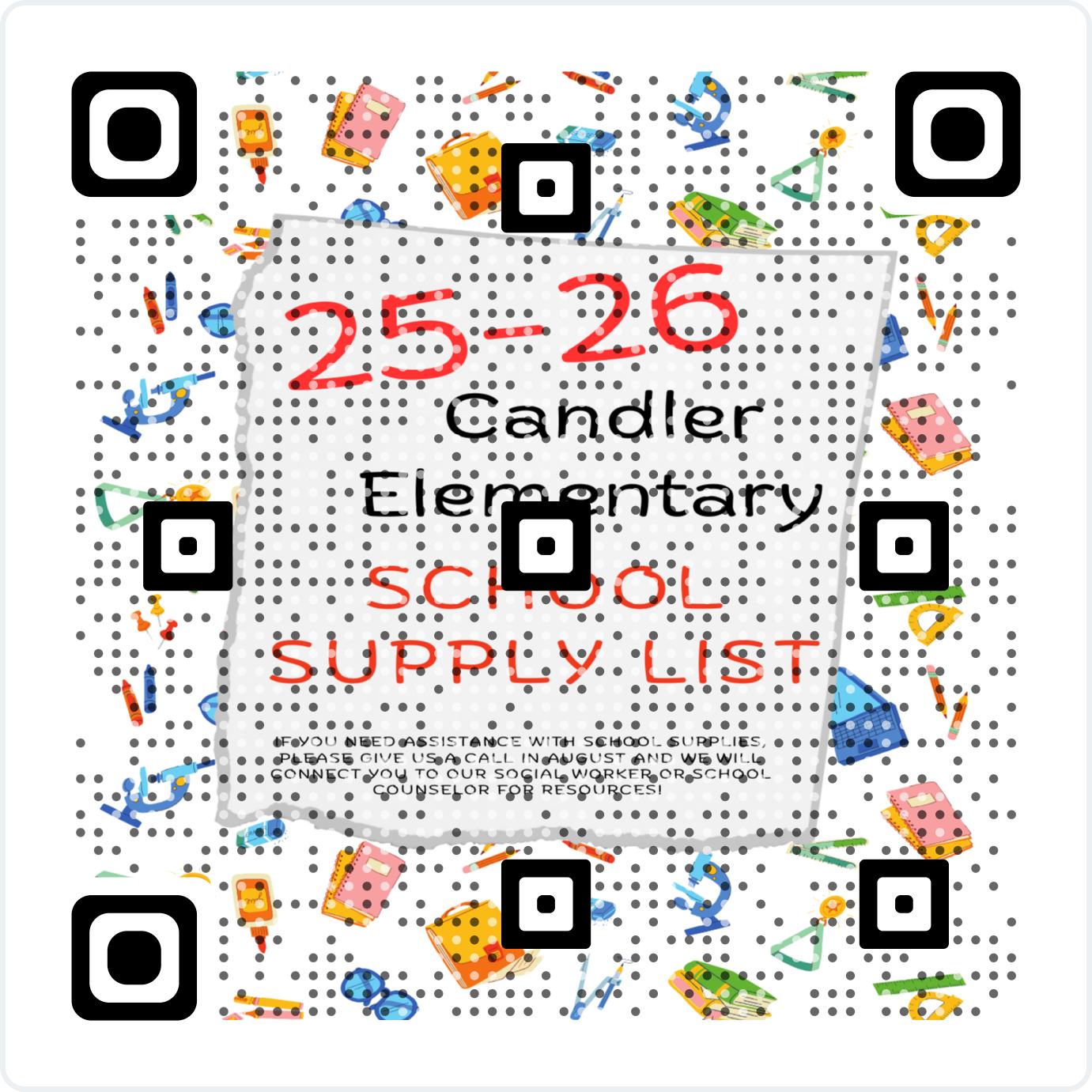 Candler - Please scan the QR code below to access our school supply ...
