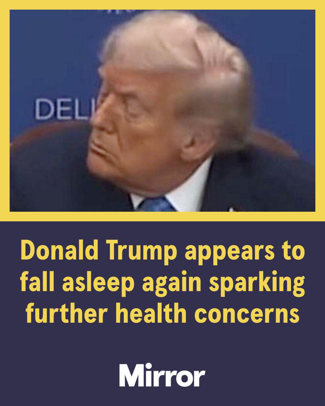 The Mirror - Donald Trump appeared to fall asleep again live on ...