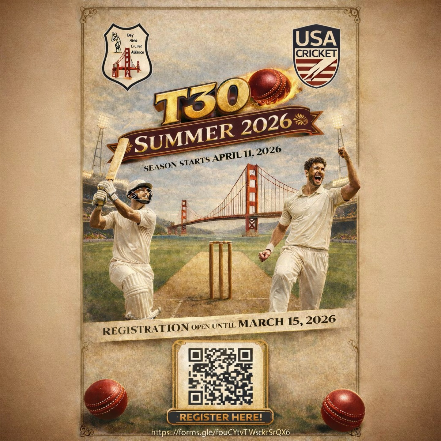 🏏🔥 T30 SUMMER 2026 — THE... - Bay Area Cricket Alliance | Facebook