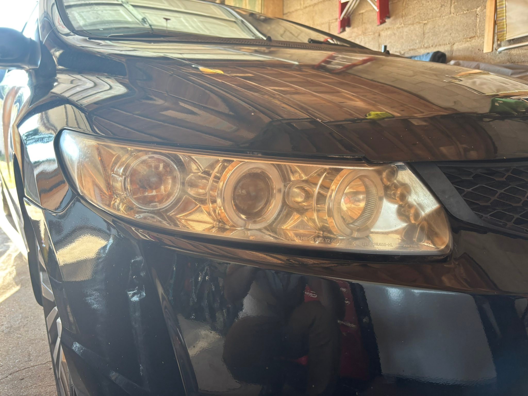 FOR 2007-2011 HONDA CRV BLACK HOUSING AMBER CORNER PROJECTOR HEADLIGHT