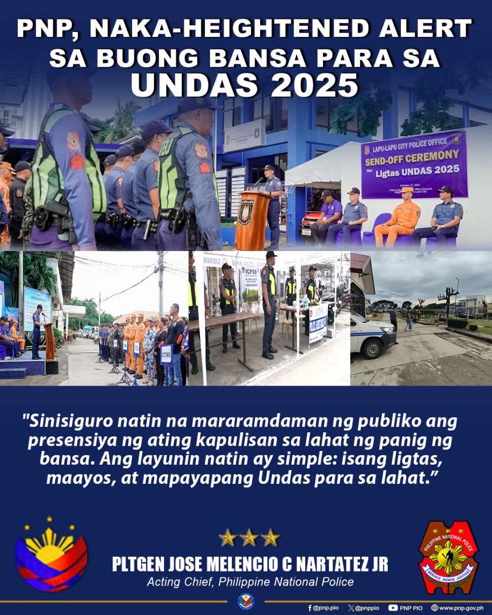 RPN - PNP NAKA-HEIGHTENED ALERT SA TIBUOK NASUD PARA SA UNDAS 2025 ...