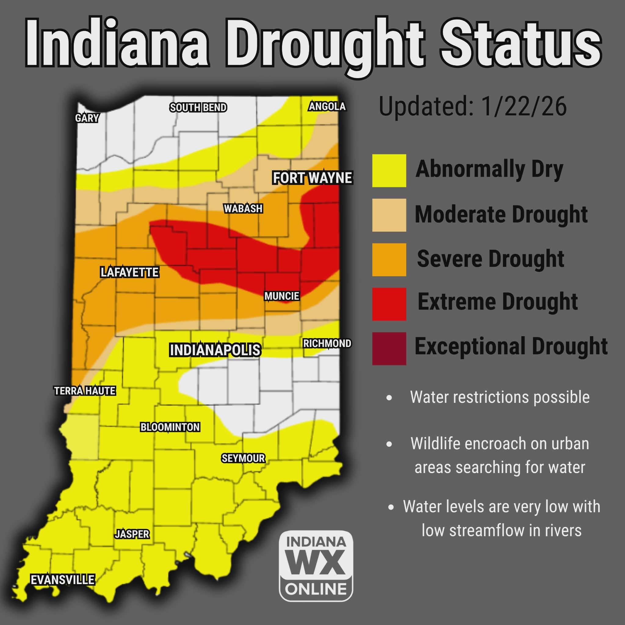 Indiana - ⚠️Drought expansion! Drought is still expanding across ...