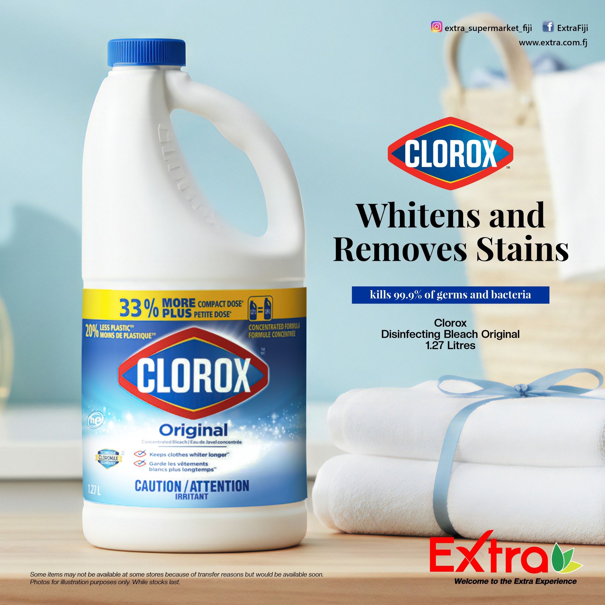 Clorox Regular Bleach 887ml Pack of 3 , Size 5 000