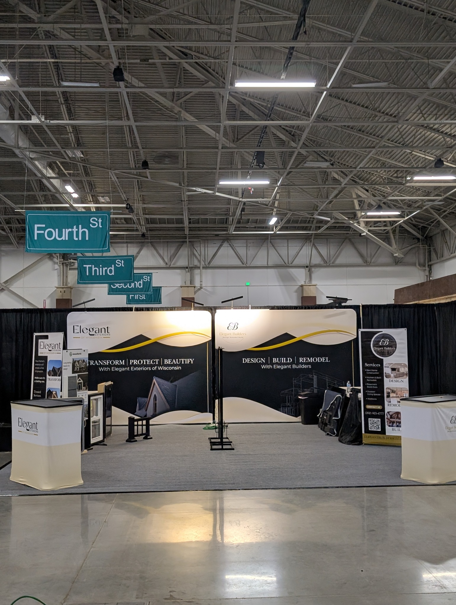 Elegant - Booth build is officially underway 💪 We’re setting up for the ...