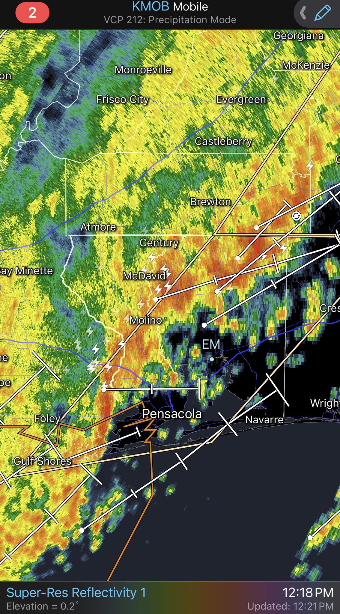 Radar check 12:20... - Santa Rosa County Emergency Management | Facebook