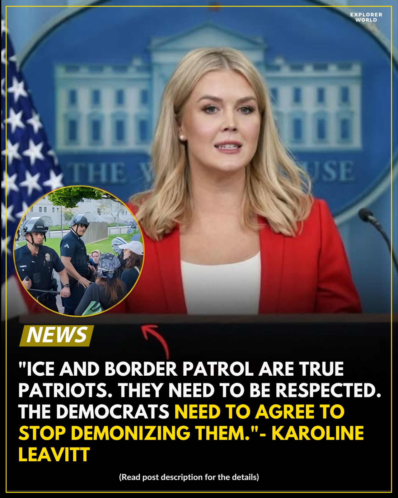 Explorer - 🇺🇸 ICE AND BORDER PATROL CALLED “TRUE PATRIOTS” White House ...